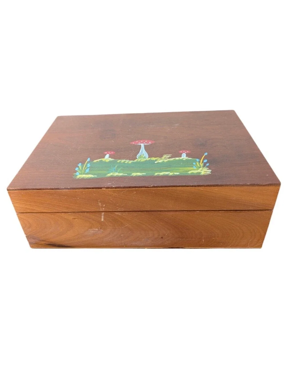 Vintage Wooden Box Sewing Kit Full Of Vintage Supplies.